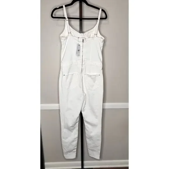 Guess Vanna Sleeveless Skinny Leg Denim Jumpsuit White Womens Size M x 29 NWT - Picture 8 of 15